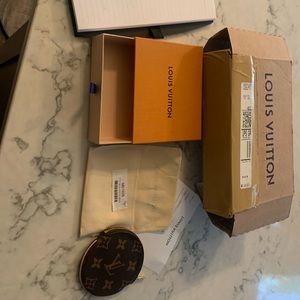 LV coin pouch with dust bag, box, receipt